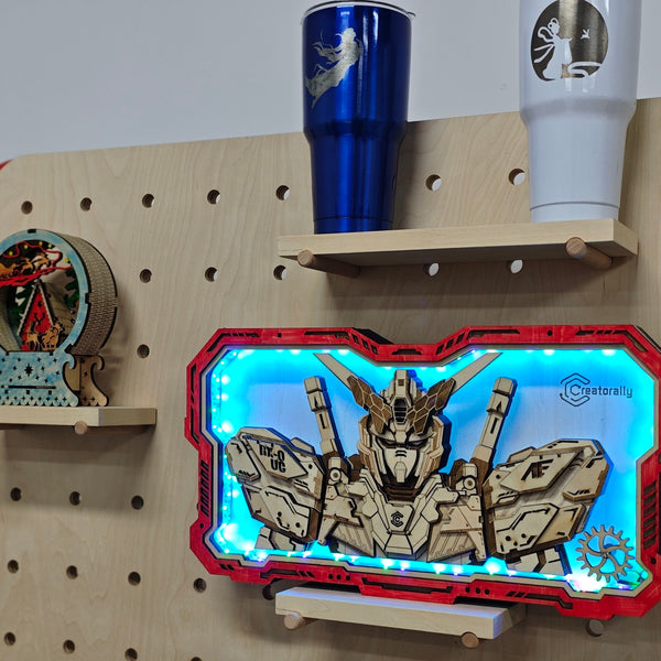 Gundam design lightbox laser cutting file