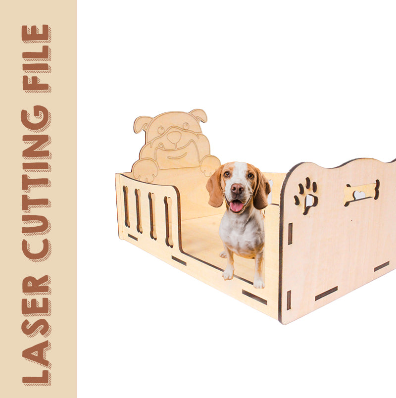 Multi-Style Doggie Bed Laser Cutting File - Create Custom Beds for Your Furry Friends