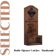 Creatorally Vintage Wooden Bottle Opener Catcher for Laser Engraving