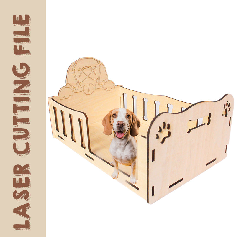 Multi-Style Doggie Bed Laser Cutting File - Create Custom Beds for Your Furry Friends