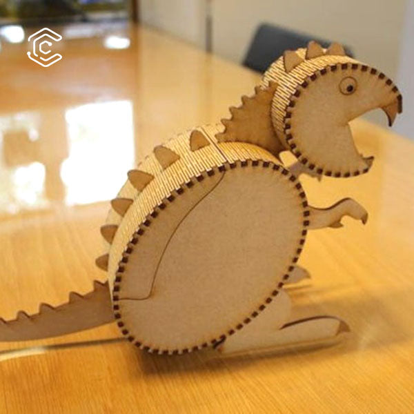 Cute cartoon tyrannosaurus rex laser cutting file