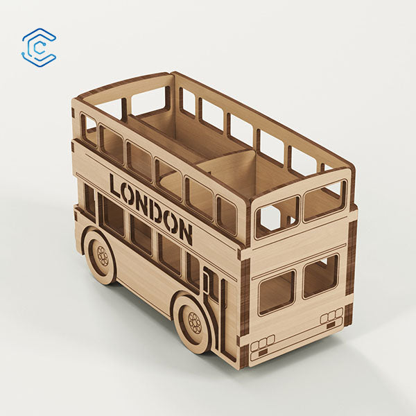 Laserschneidedatei für Londoner Doppeldeckerbusse 