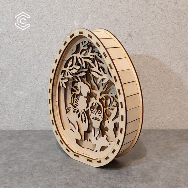Multilayer Standing Easter gift laser cutting file