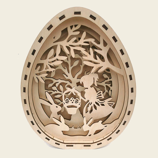 Mehrschichtige stehende Ostergeschenk-Laserschneidedatei