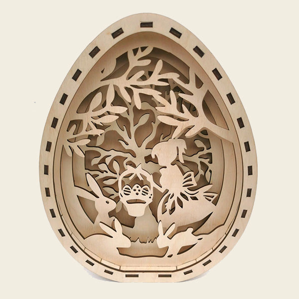 Multilayer Standing Easter gift laser cutting file