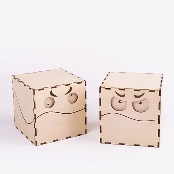 Arquivo de corte a laser para caixa monstro do Dia das Crianças