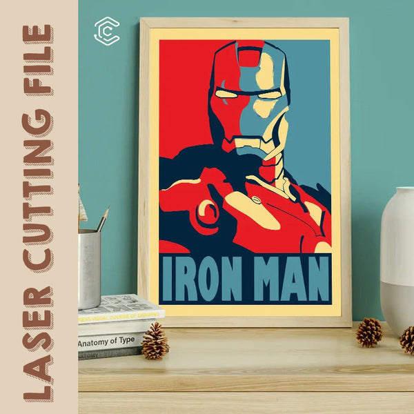 Iron Man wall decoration laser svg files