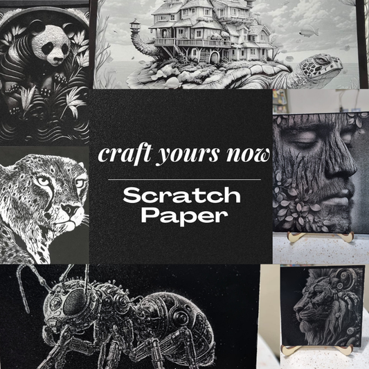 Creatorally 50 Sheets A4 Silver Laser Scratch Paper Crafts