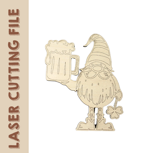 St. Patrick's Day inspired Gnome Free laser cutting file
