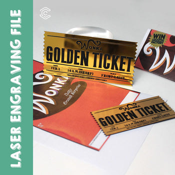 WONKA Golden Ticket Laser Engraving File  best file for laser engraving