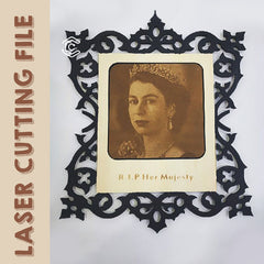 Queen portrait wall hanging laser cutting file