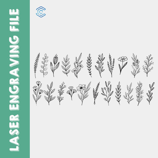 Floral Design Laser Engraving File svg files for laser engraving