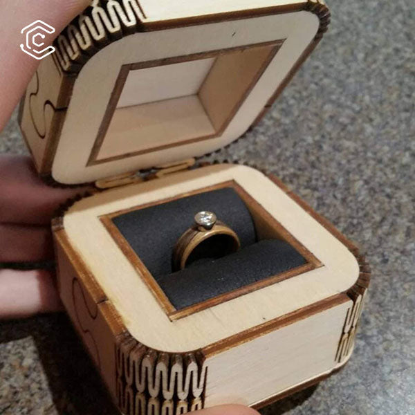 Arquivo de corte a laser para caixa de anel 