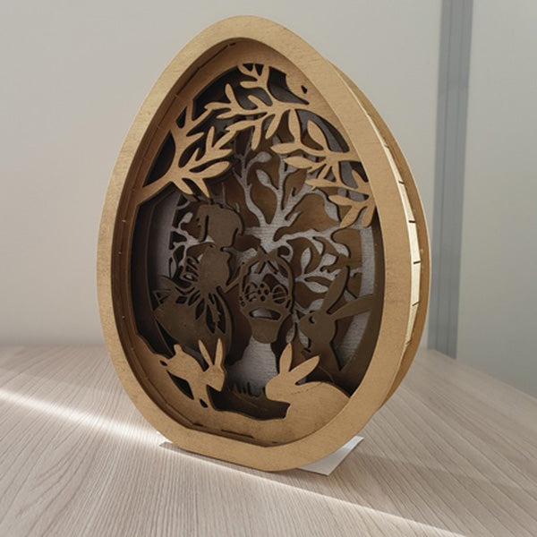 Mehrschichtige stehende Ostergeschenk-Laserschneidedatei
