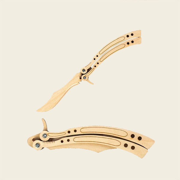 Butterfly knife 3D puzzle laser cutting file