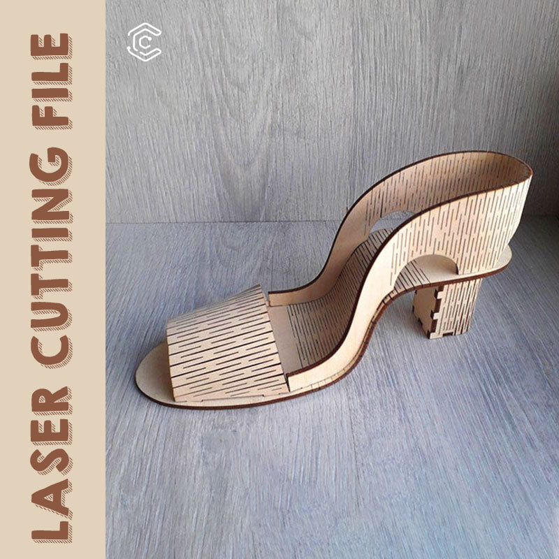 Fashionable women's high heels laser cutting file