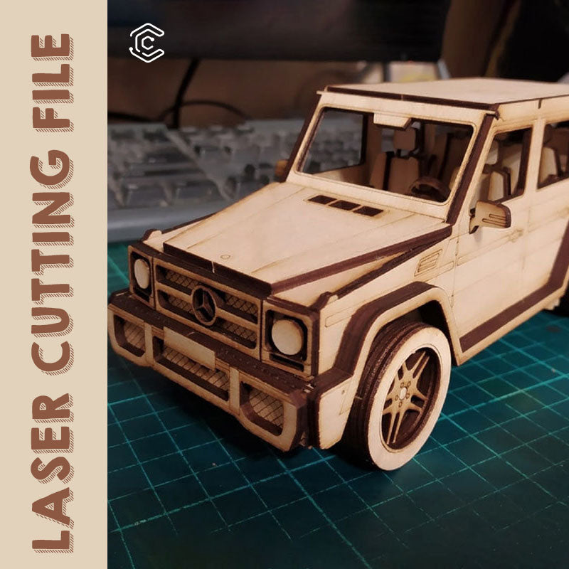 G 500 off-road vehicle 3D puzzle desktop laser cutter file