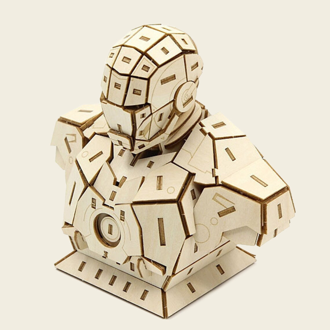 Iron Man upper body 3D puzzle laser cutting file