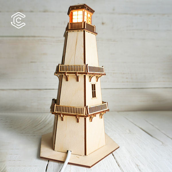 Leuchtturm 3D-Puzzle-Laserschneidedatei