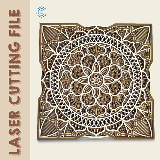 Multilayer mandala style home decor laser cutting file home laser cutter