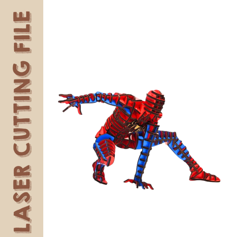 Spider Man 3D Puzzle - Laser Cutting File for the Ultimate Web-Slinger