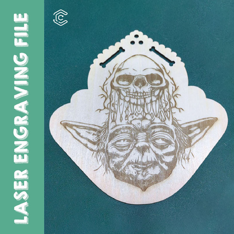 Master Yoda ornaments engraving laser file laser svg files