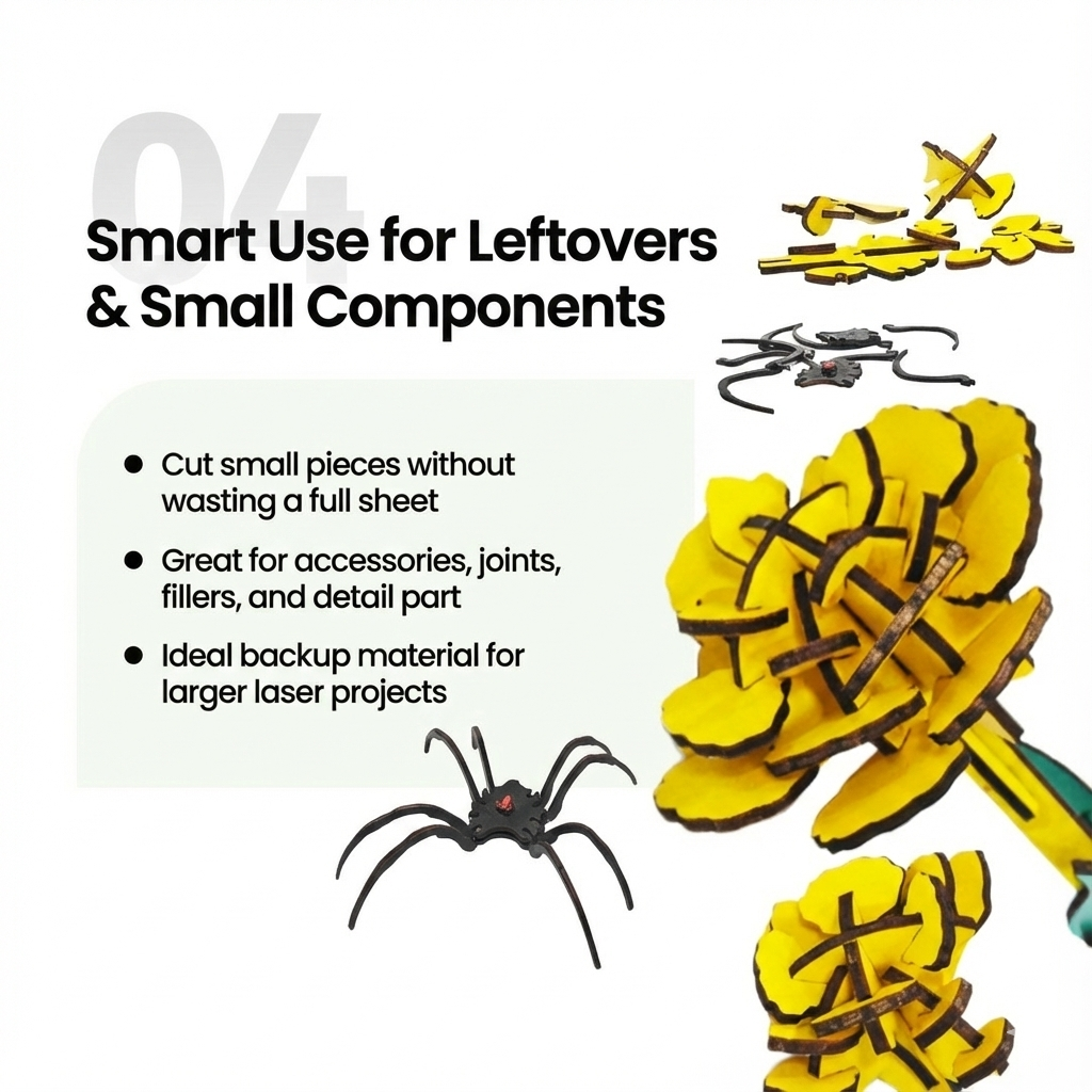 Creatorally Multi-Color Plywood Sheets – 6pcs A4 11.7"x8.27" 3mm, FSC Certified & DIY