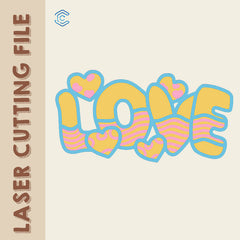 Valentinstag Herzförmiges Muster Stil 1 Laserschneide-/Gravurdatei