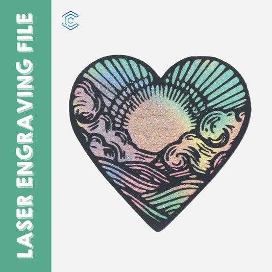 Arquivo de gravação a laser com padrão em forma de coração para o Dia dos Namorados, 8 estilos