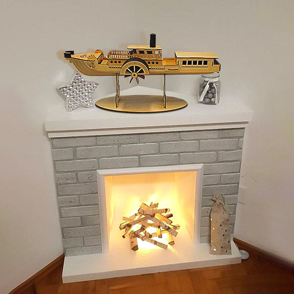 Steamship 3D Puzzle laser cutting file