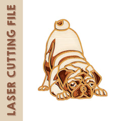 Multi-Layer Shar Pei Home Decor Laser Cutting File