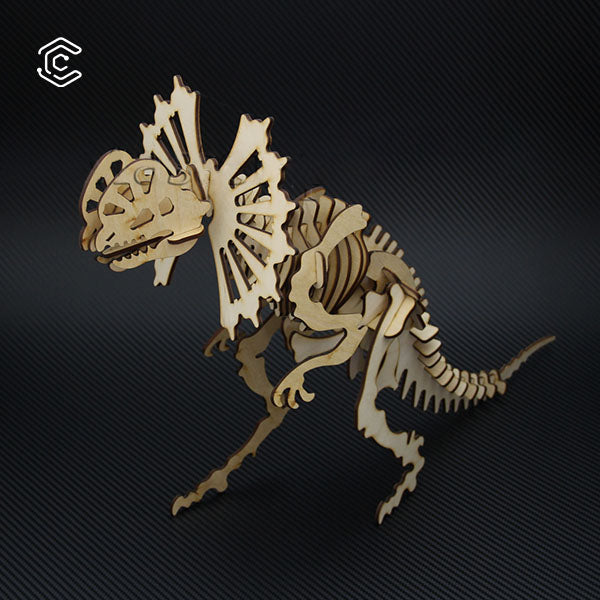 Dilophosaurus 3D-Puzzle-Laserschneidedatei
