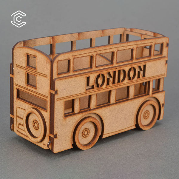 Laserschneidedatei für Londoner Doppeldeckerbusse 