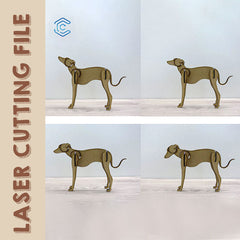 Windhund 3D Puzzle Laserschneidedatei