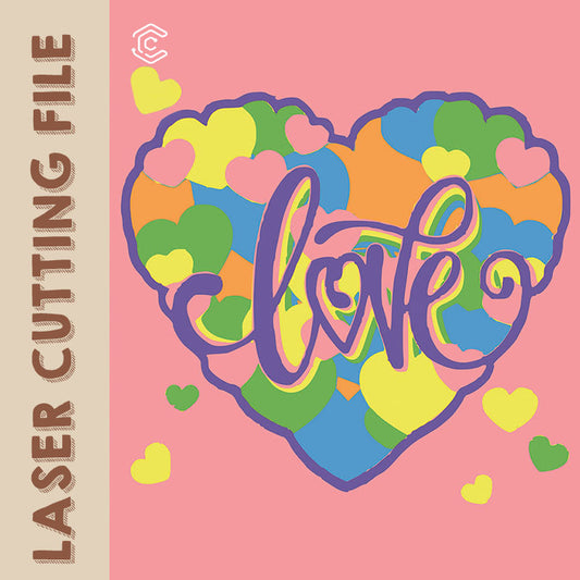 Valentine's Day heart shaped pattern style 2 laser cutting/engraving file laser cut images