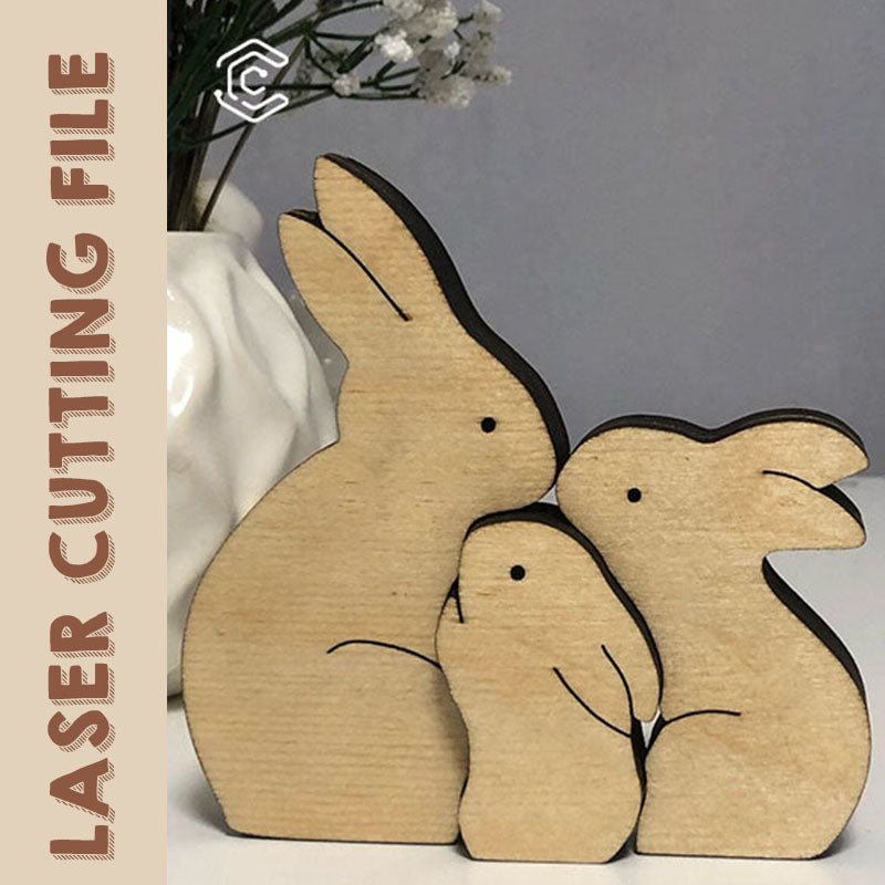 Rabbit family laser cutting file laser wood cutter and engraver