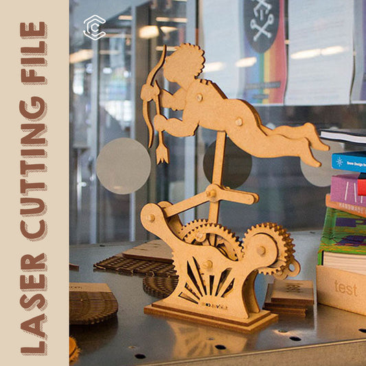 Creative ornament cupid laser cutting file laser wood cutter and engraver+