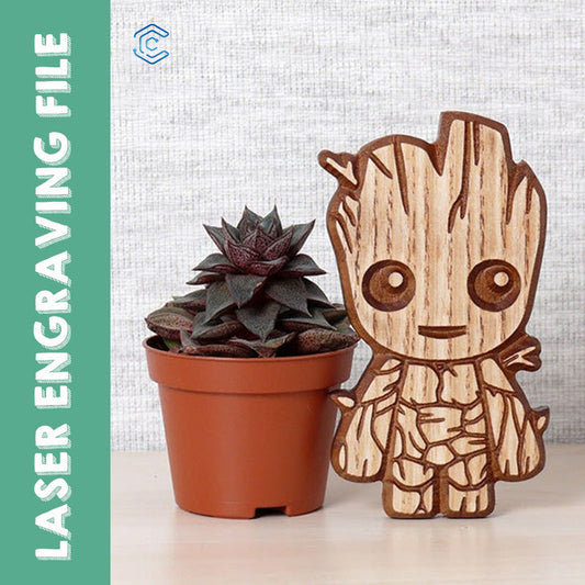 Young Groot engraving laser file svg files for laser engraving