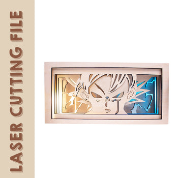 Dragon Ball Goku Multi-Layer Light Box Laser Cutting File - DIY Craft for Anime Fans