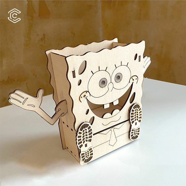 Spongebob Filing Document Spongebob stationery stand laser cutting file – Creatorally