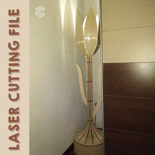 Tulip Floor Lamp laser cutting file laser cut svg