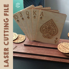 Texas holdem laser cutting file