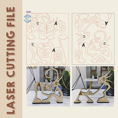 Memorial statue for friends and family laser cutting file