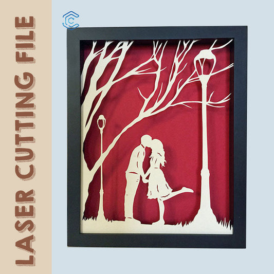 Valentine's Day Lover mural laser cutting file laser cutting tool