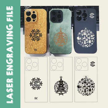 mobile phone case christmas pattern engraving laser file svg files for laser engraving