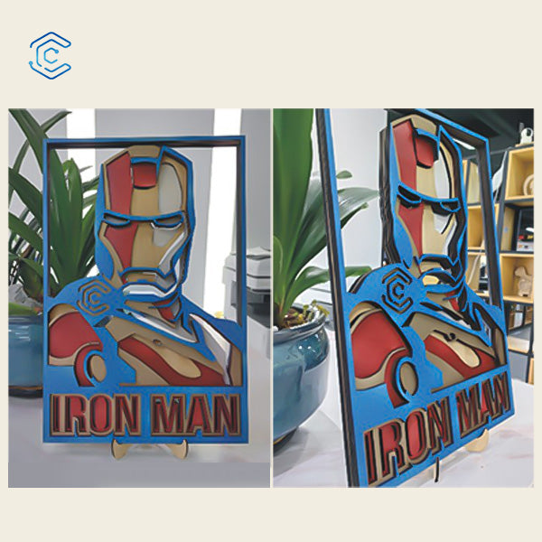 Iron Man wall decoration laser cutting file