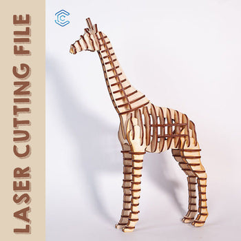 Giraffe 3D puzzle laser cutting file laser cut svg laser cutting tool