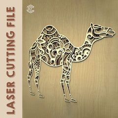 Mehrschichtige stehende Kamel-Laserschneidedatei