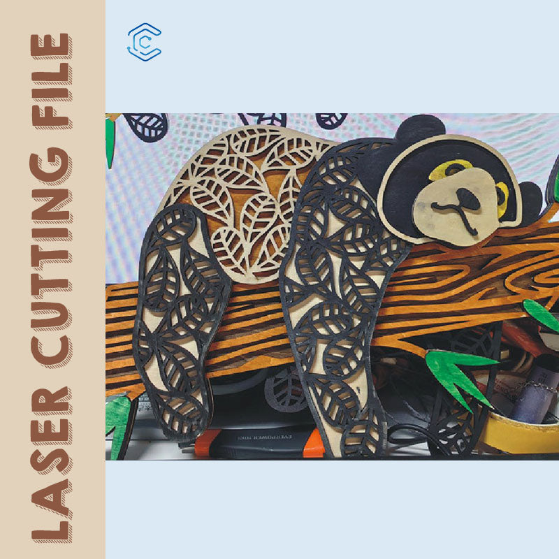 Lazy panda laser cutting file – Creatorally