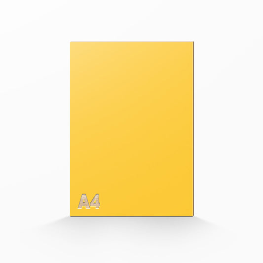 Creatorally_Colored_Plywood_A4-Yellow: The brightest yellow, accented right now across a perfect A4 canvas.